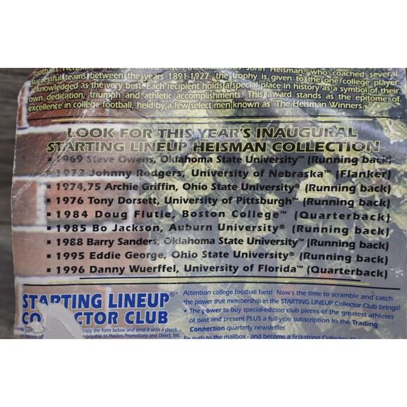 Starting Lineup Heisman Collection Steve Owens University Oklahoma 1969 Trophy - Picture 5 of 14